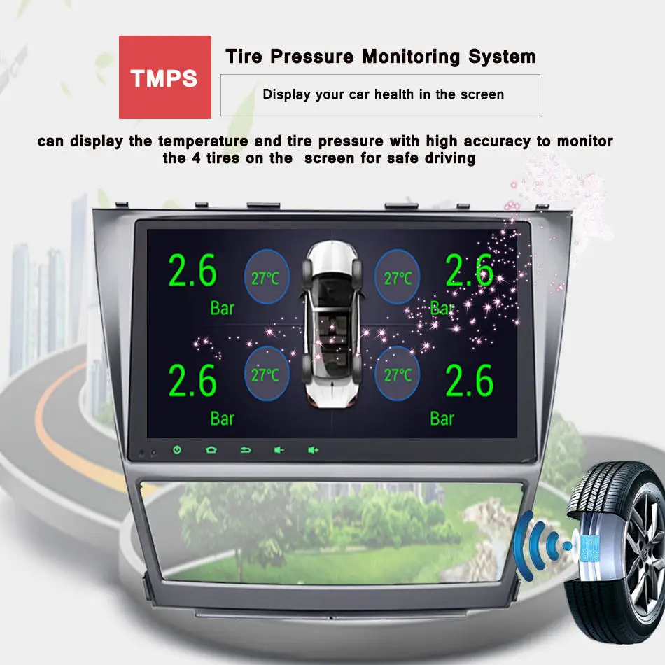 Автомобильный DVD-плеер с GPS 10 2 дюйма 1024*600 android 0 для Toyota Camry 2007-2011 навигация радио