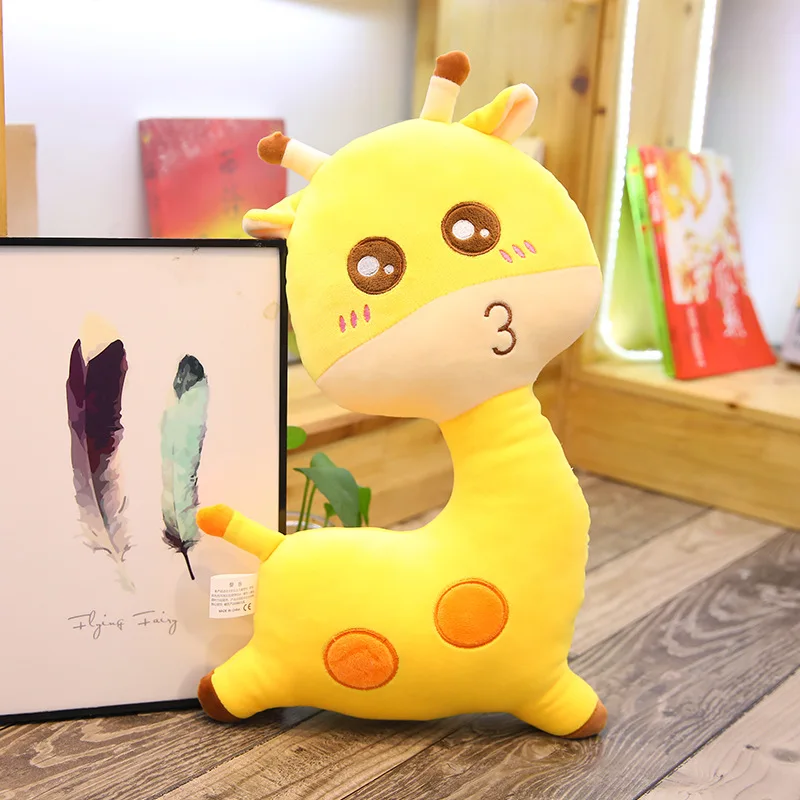 45 см Kawaii Жираф корова Ежик медведь плюшевые подушки мягкие игрушки милый монстр подушки на день рождения рождественские подарки для девочек игрушки - Цвет: Giraffe