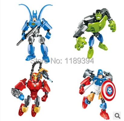 Super Heroes Building Blocks Movie Captain America Iron Man Green Lantern Brick Juguetes DIY Educational Toys For Children | Игрушки и