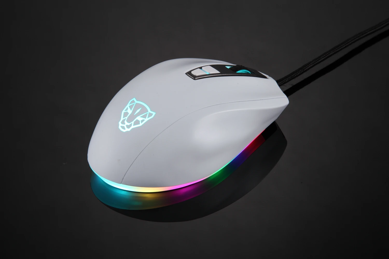 White Motospeed V60 5000 точек/дюйм, Проводная игровая мышь 7 клавиш Rato com FIO Компьютерные периферийные устройства - Цвет: White