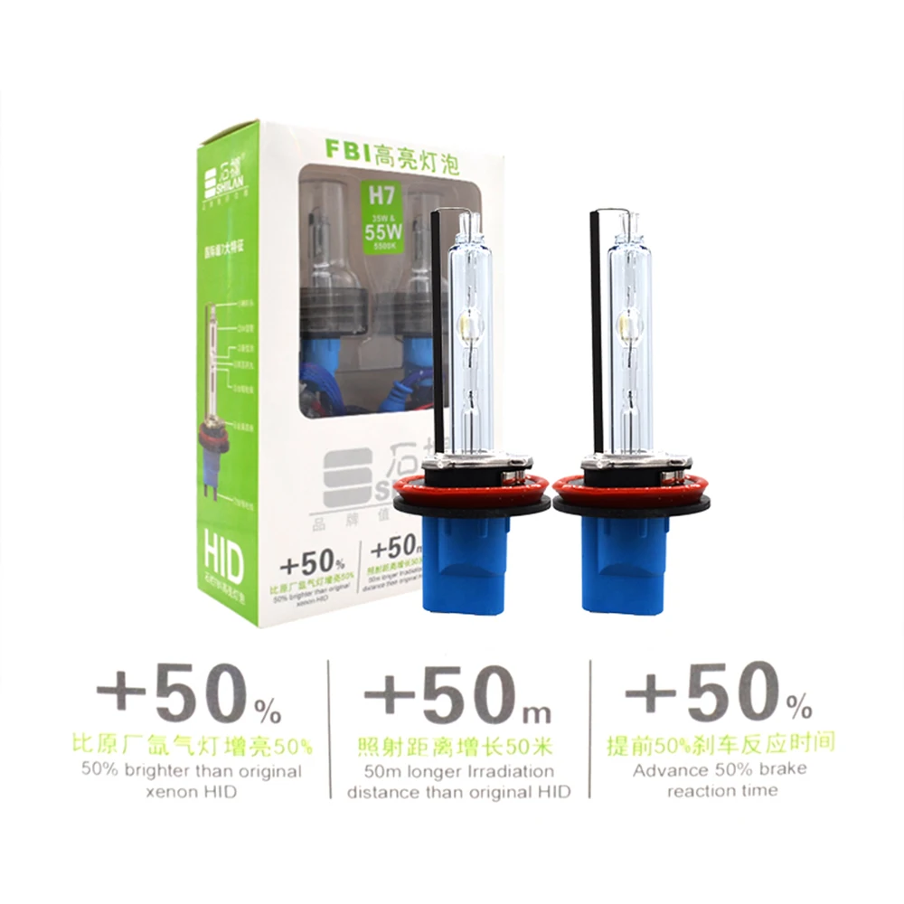 SKYJOYCE сверхъяркая ксеноновая лампа переменного тока 35 Вт 55 H1 H3 9005 9006 H11 H7 HID D2H проектора 5500K белая для