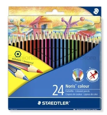 Стираемые нетоксичные цветные карандаши STAEDTLER WOPEX 185 C24 24 цвета ed для рисования
