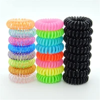 telephone wire elastic hair band rope transparent rubber bands scrunchies ponytail holder gum for women girls hair tie