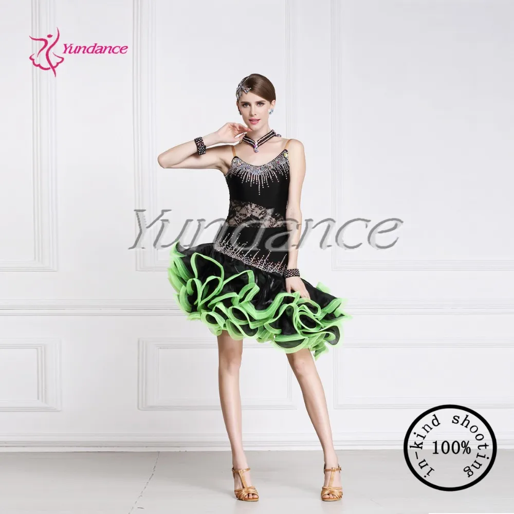 

custom made ladies latin dance costume competition L-1548