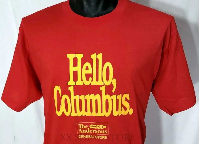 Мужская Винтажная Футболка HELLO plumbus очень большая футболка Vtg 80s Ohio The Anderson общий