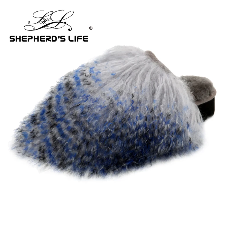 Длинная шерсть австралийского мериноса бешеный дизайн|Тапочки| |