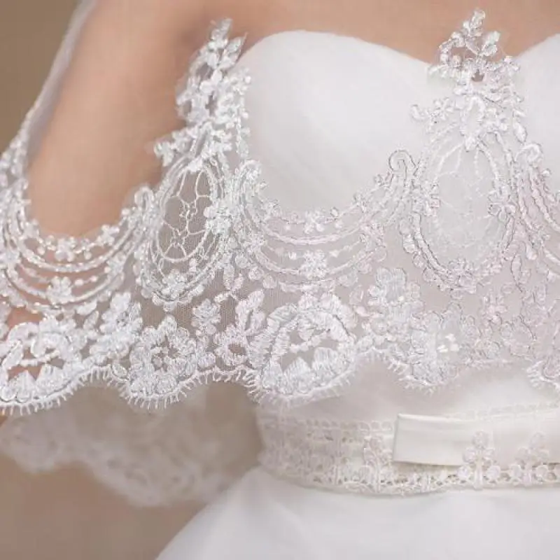 Накидка Casamento летний кружевной свадебный Тюль болеро шали белый/красный