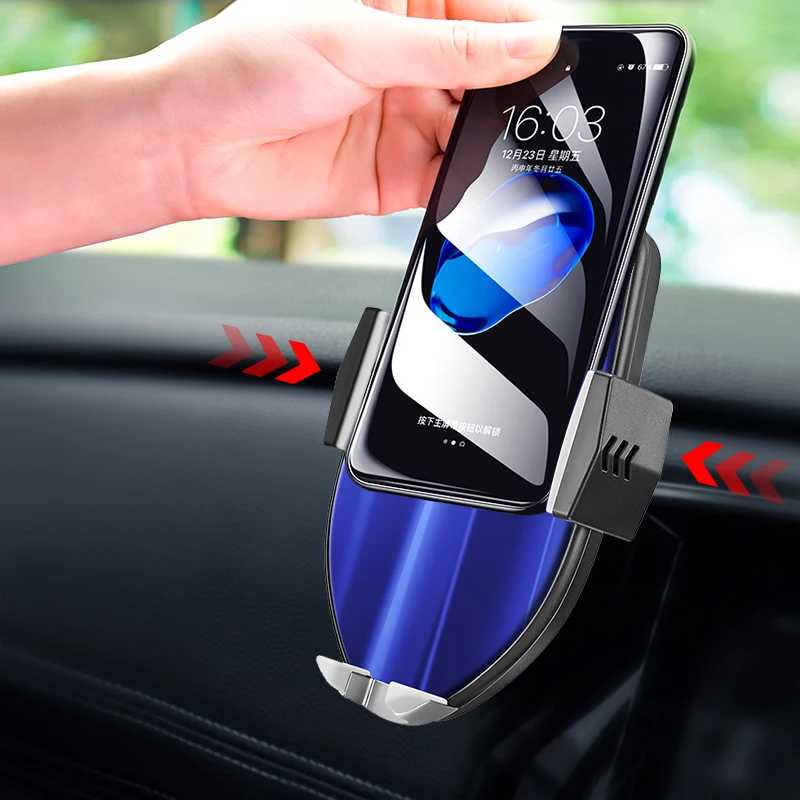 Автомобильное беспроводное зарядное устройство Qi для IPhone Xs XR X 8 10 Вт быстрая