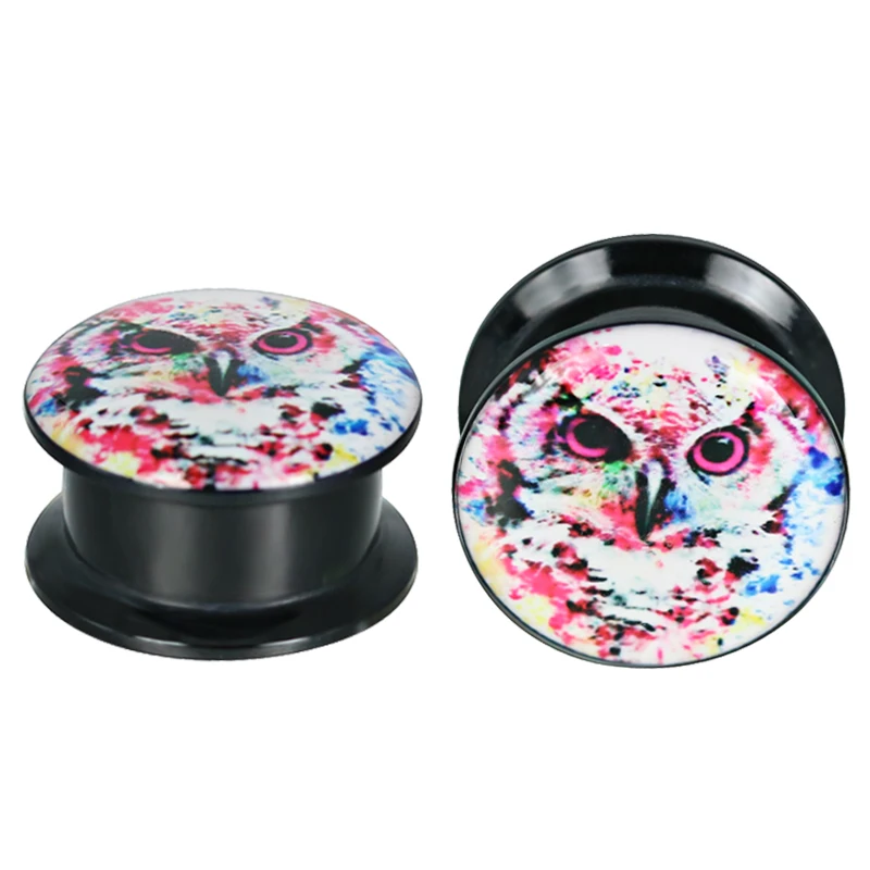 1 Pair Black Acrylic Plugs and Tunnels Ear Piercing Expander Stretchers Piercings Body Jewelry 4-16mm | Украшения и аксессуары