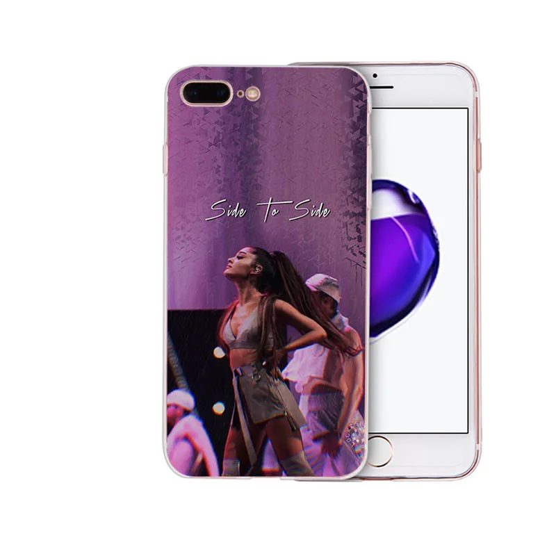 

IMIDO Cat Ar Ariana Grande funny case For Iphone 7 8 7PLUS 8PLUS X XS XR XSMAX 5 5S SE 6 6S 6PLUS 6SPLUS