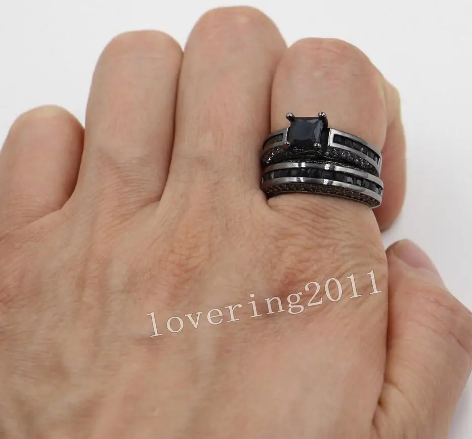 Новинка 2017 Лидер продаж парные модные ювелирные изделия 10 карат Черное золото