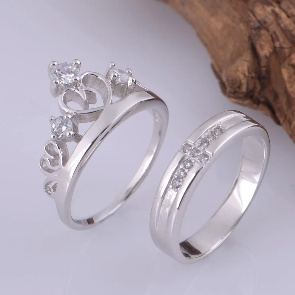 CZ красивое кольцо для пары Vashiria модное позолоченное романтическое влюбленных с