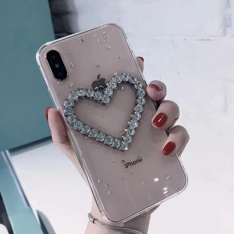 Роскошный блестящий чехол для телефона с серебряной фольгой iPhone X XS Max XR 8 7 6 6S Plus