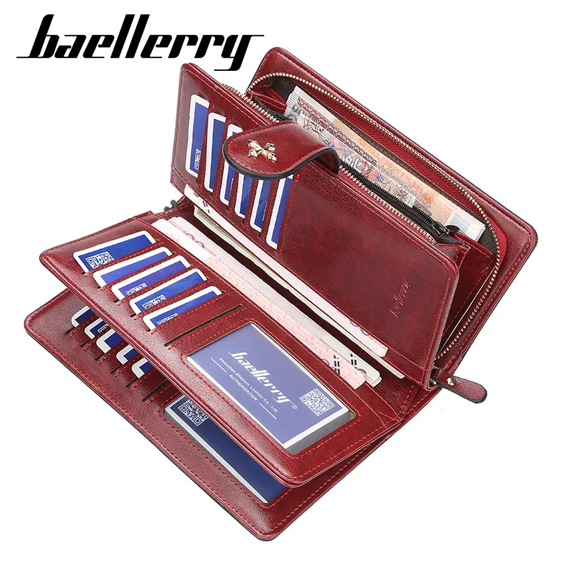Кошельки для женщин Baellerry Длинные Роскошные вместительные высококачественные
