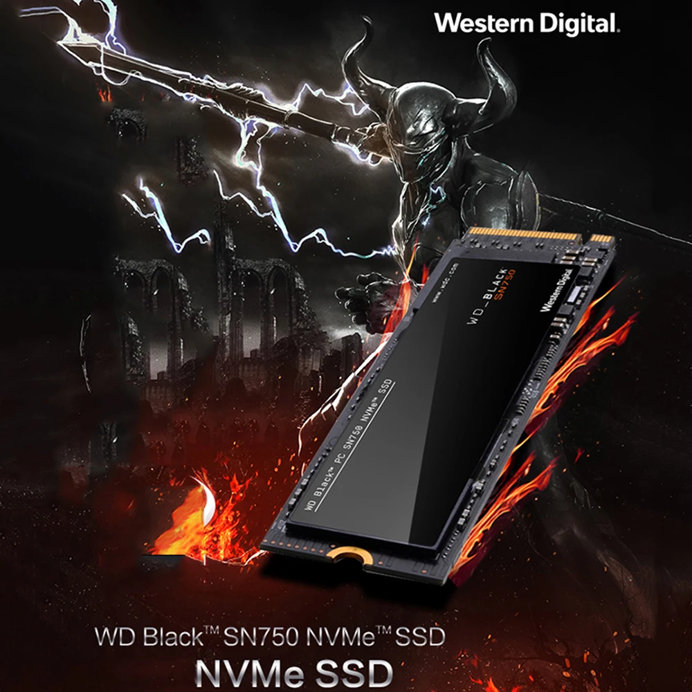WD SSD черный NVMe 3D NAND 1 ТБ M.2 2280 WDS100T2X0C твердотельный диск 3400 МБ/с. PCIe Gen3 8 ГБ/сек. для ПК ноутбука