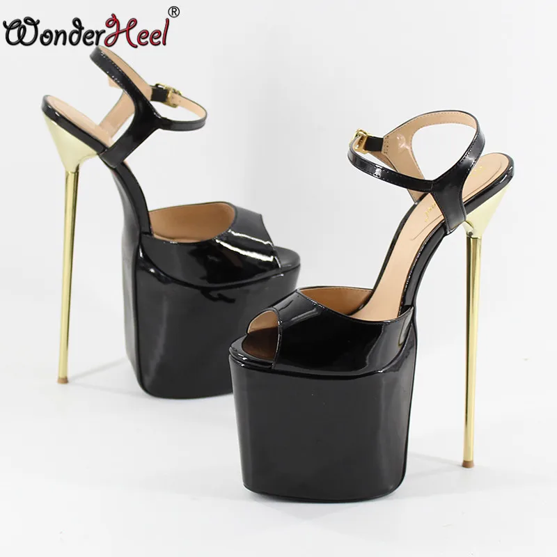 Wonderheel/туфли лодочки на ультратонком металлическом каблуке 8 6 дюйма женская обувь