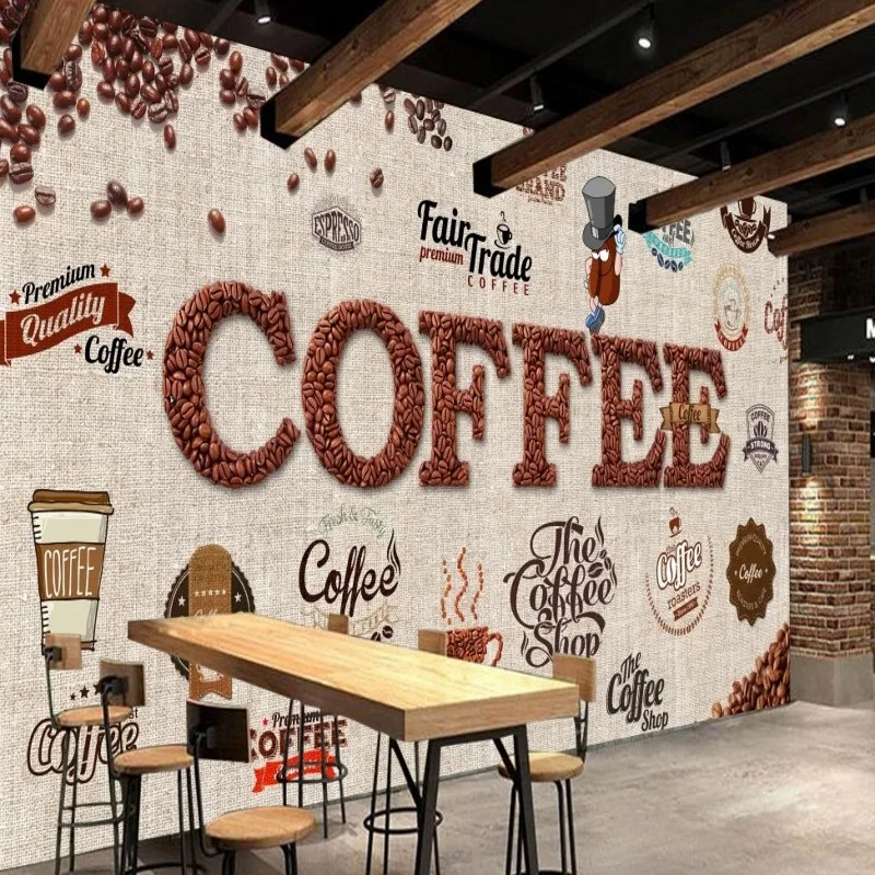 Фотообои с затеняющей доской в стиле ретро кофейное кафе ярлыки фоновые