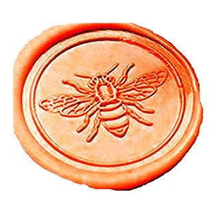 Винтажный милый пчела Летающий воск уплотнительный штамп латунный Павлин