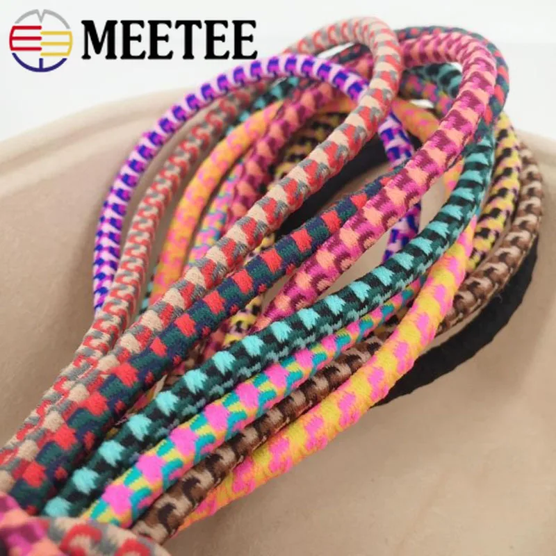 Meetee 5/10 метров 5 мм Леопардовый принт эластичный пояс Резиновая лента DIY Головные