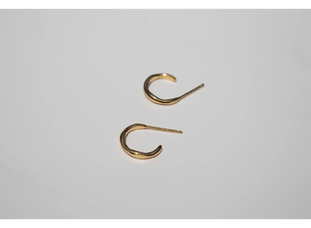 925 sterling silver fashion gold circle stud earring ear ring ear bone wild simple trend female girl silver ear jewelry