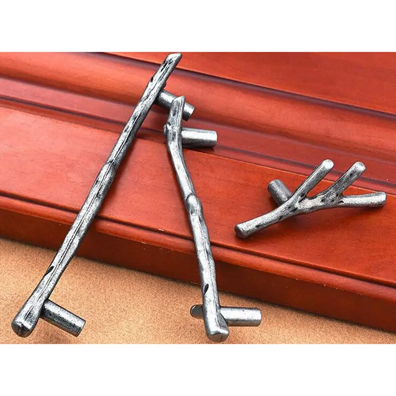 1 шт. креативные винтажные ручки для мебели Античные Серебристые черные