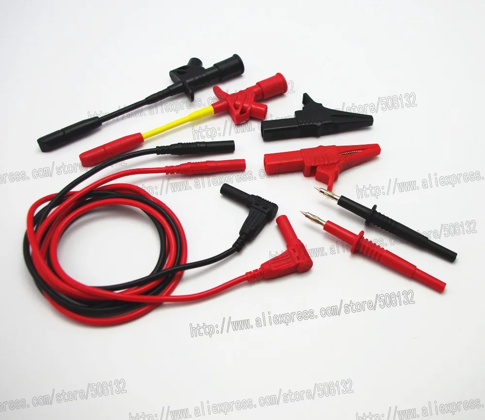 1 комплект мультиметр ручка изолированные пирсинг кабели Крокодил Тест Крюк