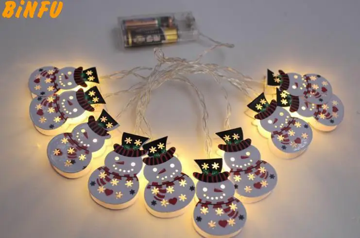 Новинка 2018 года Санта Клаус Снеговик Лось батарея свет светодио дный Строка LED