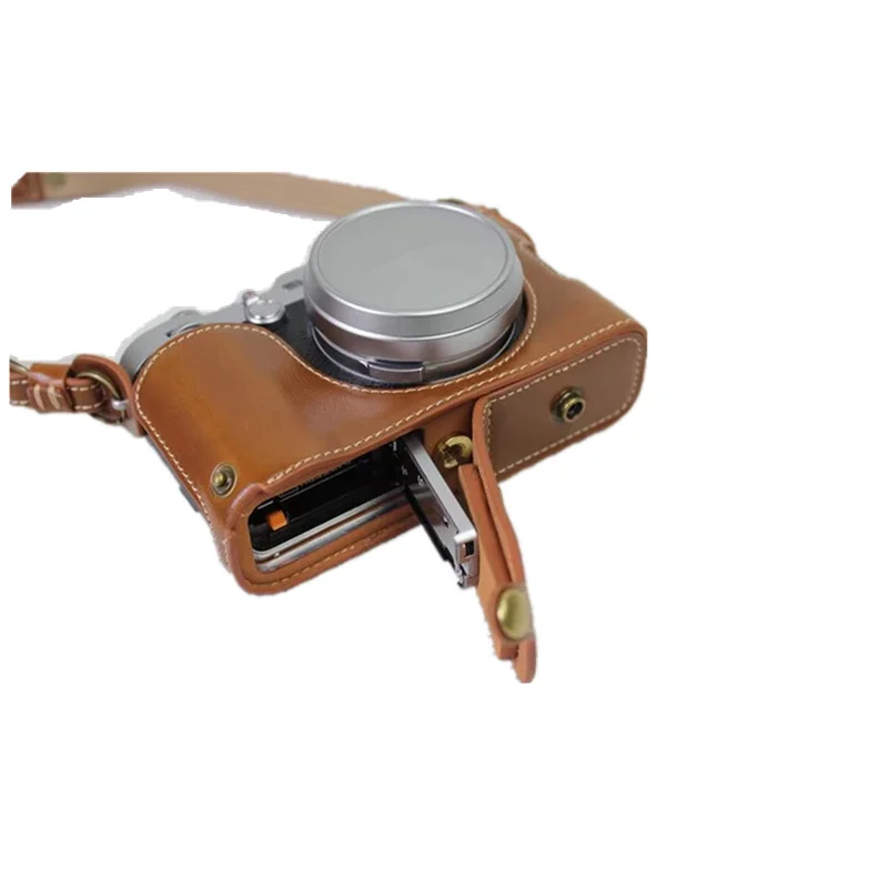 Черный/кофейный/Коричневый чехол для камеры из искусственной кожи Fujifilm Fuji X100F X100-F