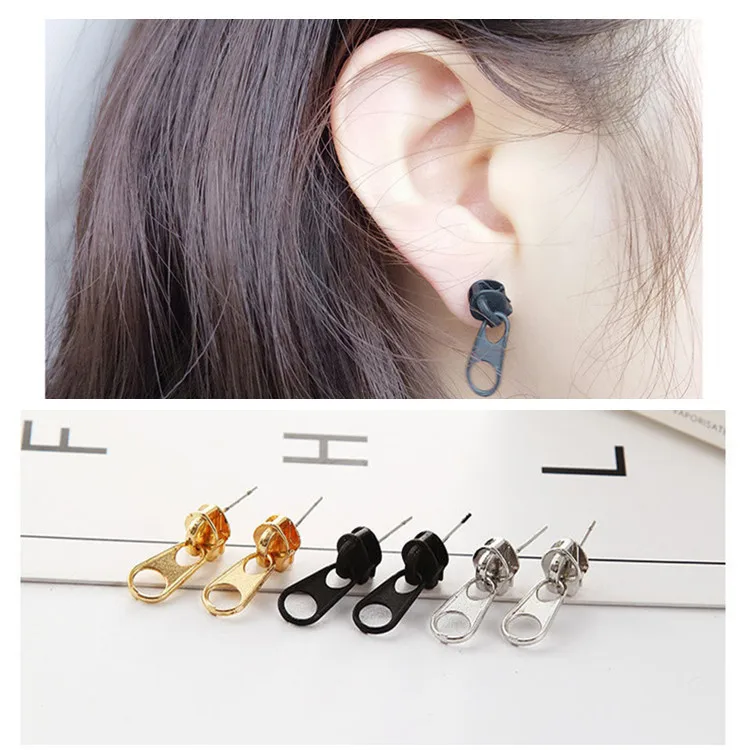 Модные серьги пирсинг старинные на молнии|earrings zipper|earring piercingearrings fashion |