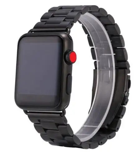 black steel strap IWO bluetooth Смарт-часы серии 4 для Apple смарт-Браслет Фитнес браслет с шагомером датчик сердечного ритма спортивные умные часы - Цвет: black steel strap