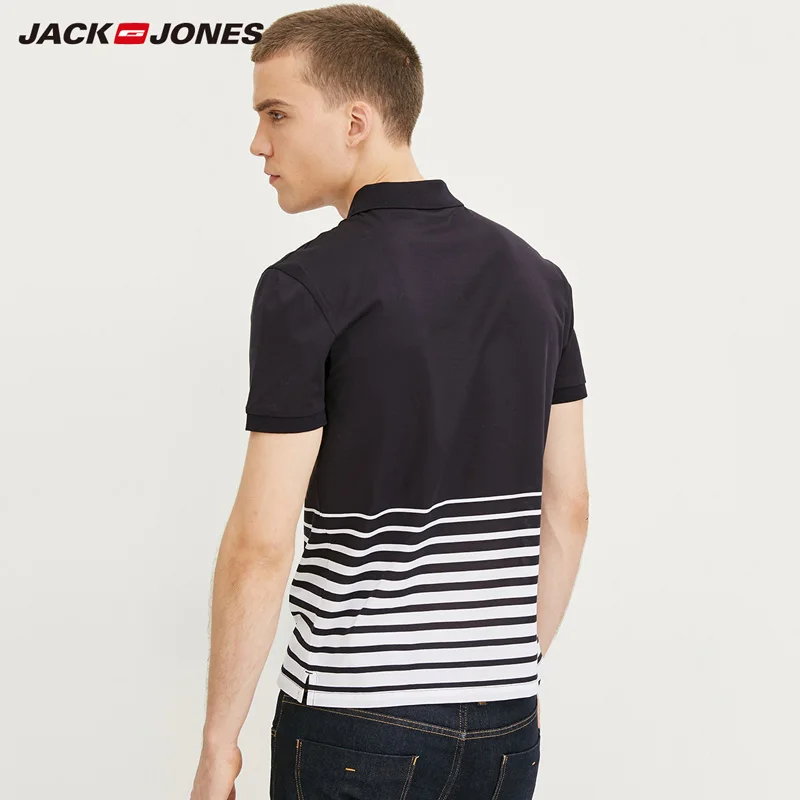Jack Jones 2018 Новинка мужская футболка хлопок 100% уютная и тонькая ткань прямой фасон