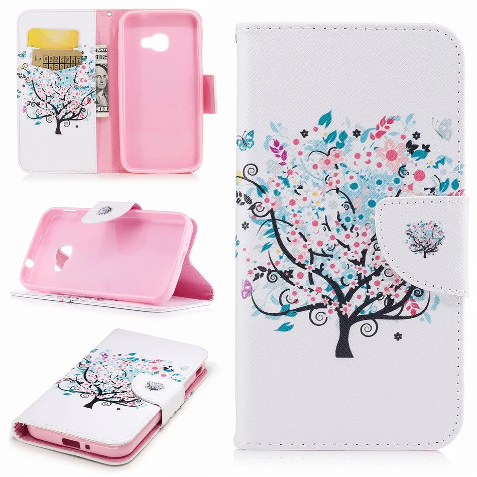 Чехол-книжка для телефона в стиле ретро для samsung Galaxy j3, j5 Prime, J2 Pro, Xcover4, A750, Note 8, 9, j120, кожаный чехол-бумажник для карт D07Z