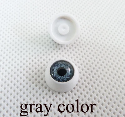 gray color 40 шт./лот, 12 мм, плоская задняя часть, игрушечные глаза, BJD, глаза куклы, животные, акриловые игрушки, глаза, бусины, розовый/желтый/синий/коричневый/серый цвет на выбор - Цвет: gray color
