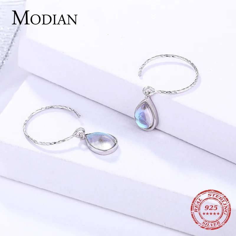 Modian 100% Настоящее серебро 925 пробы капли воды красочные хрустальные Висячие