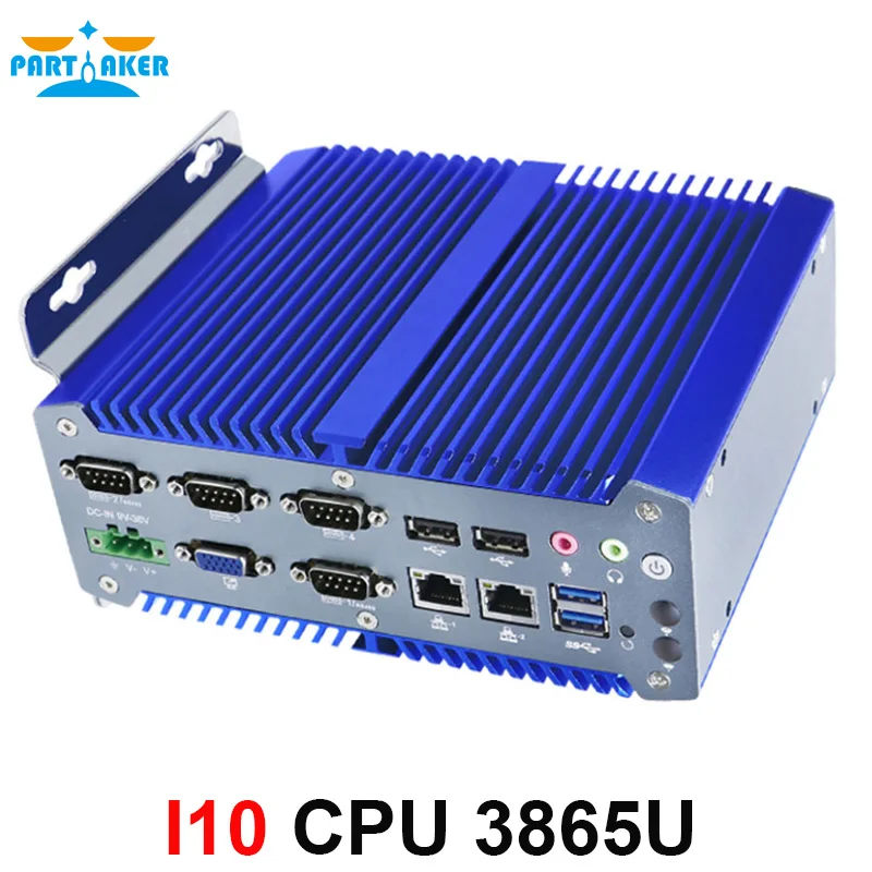Причастник DDR4 Мини ПК промышленный компьютер kabylake 3865U 2 ядра Intel Nic Windows 10 с 4 COM