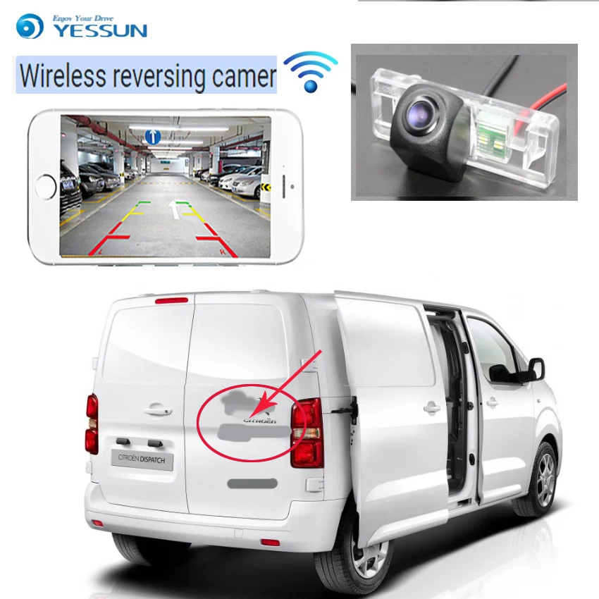 YESSUN car hd wireless rear view camera For Nissan Patrol Royale 2010~2016 Night Vision backup camera license plate lamp camer