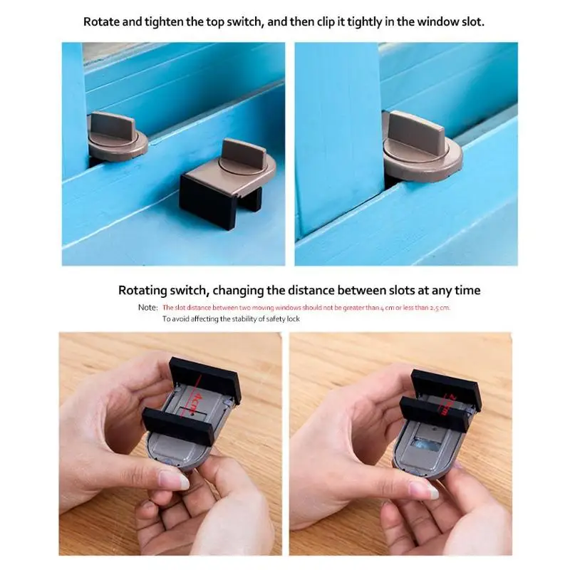 Ребенок Безопасность замок Противоугонный двухтактный Пластик Сталь Алюминий