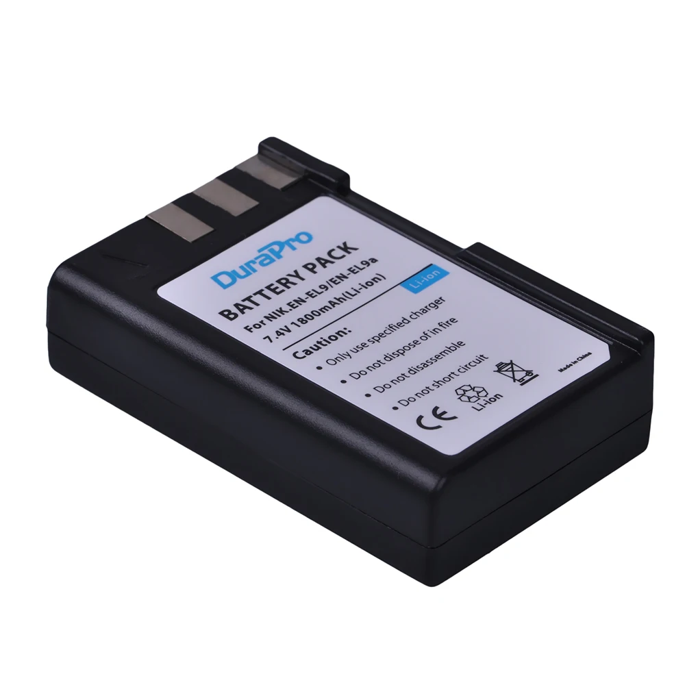 DuraPro 1 шт. 1800 мАч аккумулятор для фотоаппарата Nikon EN EL9 D40 D40X D60 D3000 D5000|battery for nikon|camera