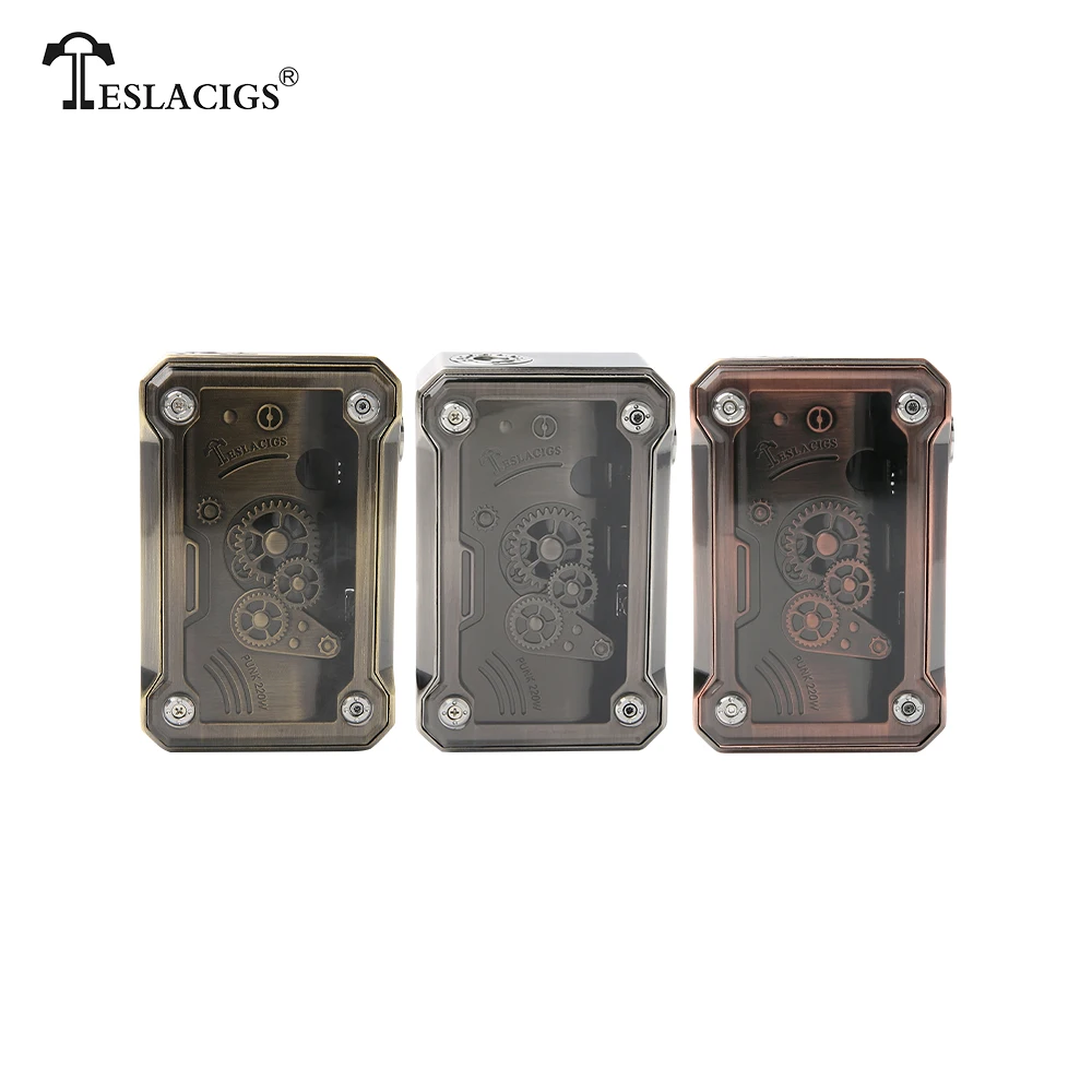 Оригинальный Teslacigs панк vape мод 220 Вт бокс для электронных сигарет Питание от двух