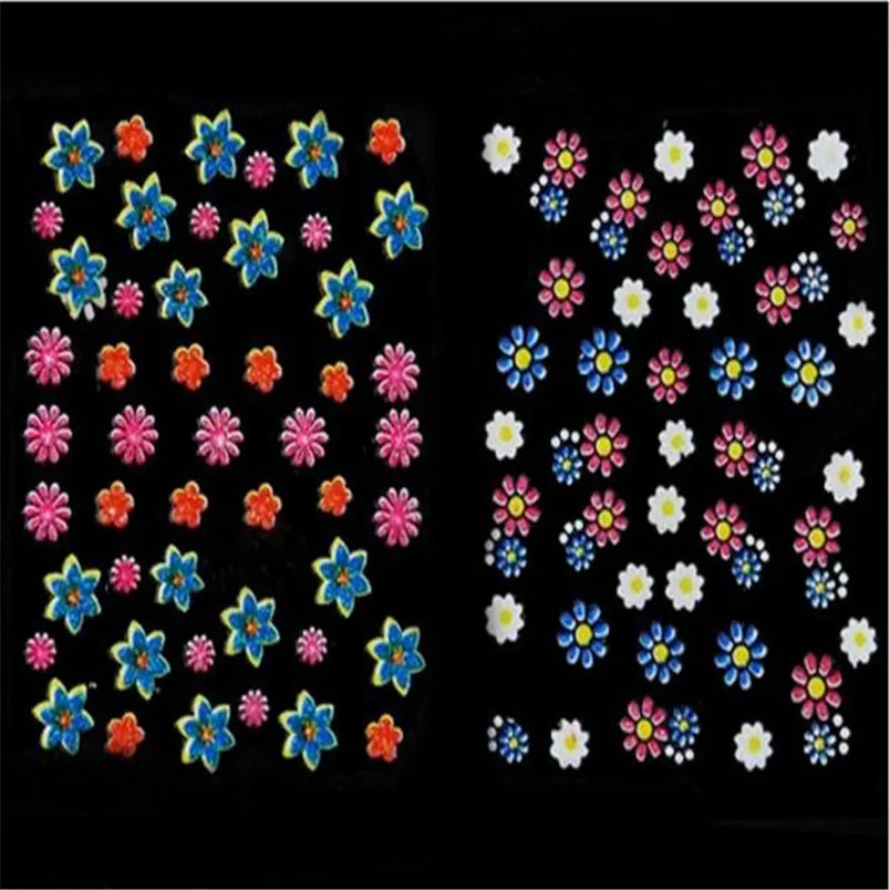 30PCS Flower Design Nail Art Accessories Tips Stickers Decals Decoration Adhesive Fingernails DIY Manicure #Y | Красота и здоровье