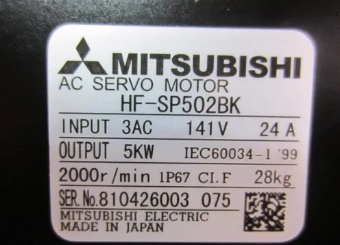 

Original Japan servo motor ac 5000W HF-SP502BK