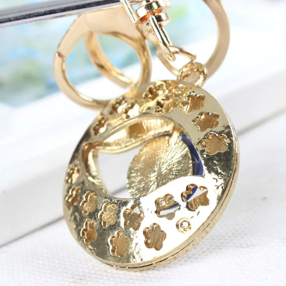 Брелок для ключей голубой глаз креативный прекрасный кулон с кристаллами