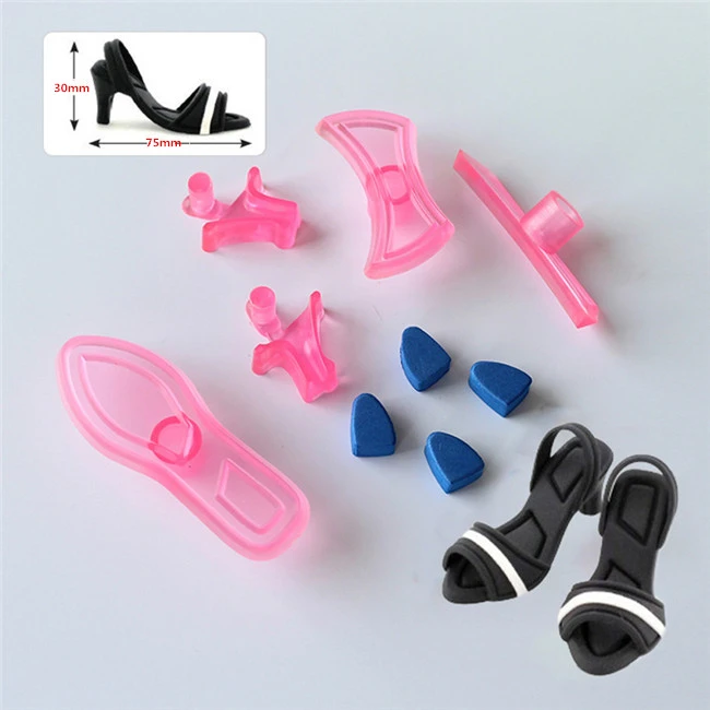 9 шт./лот маленькие женские туфли на высоком каблуке Форма для помадки 70*30 мм