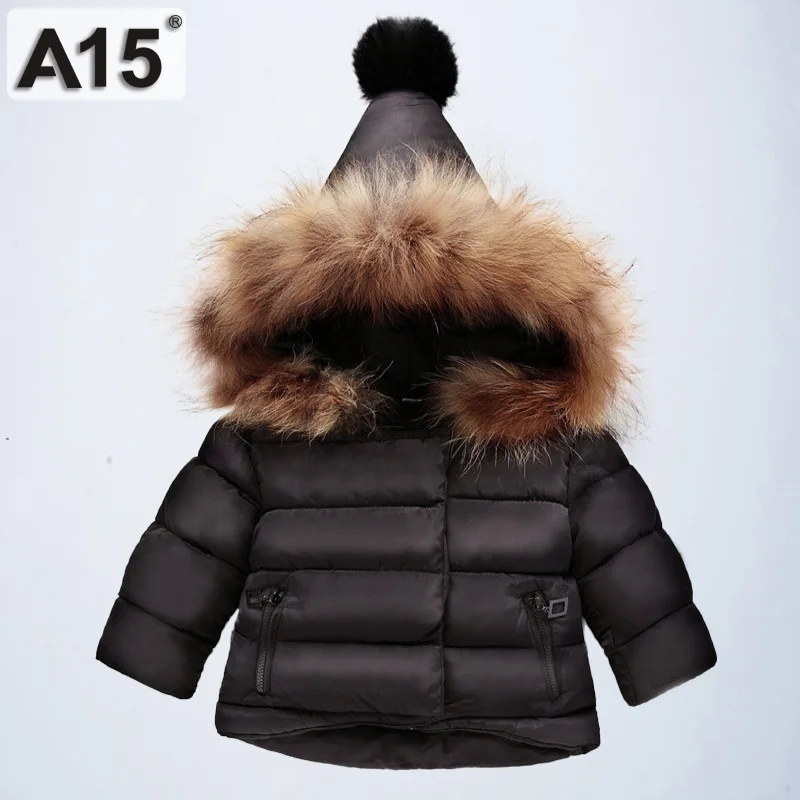 A0016Black Детская куртка для мальчиков, одежда г. зимние пальто и куртки для маленьких девочек белые теплые парки с капюшоном для малышей От 2 до 4 лет для детей 6 лет - Цвет: A0016Black