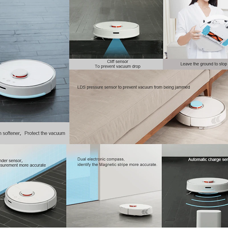 Оригинальный пылесборник Xiaomi Roborock S50 с hepa фильтром детали робота mi для пылесоса 2