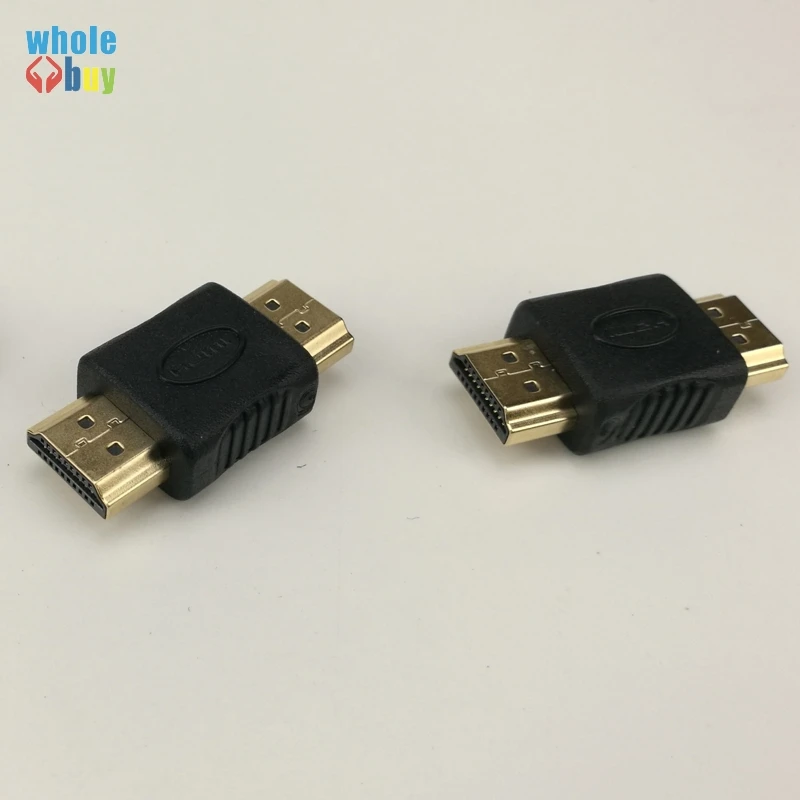 

100pcs/lot HDMI Male To Male Adapter Coupler Connector Converter for HDTV Laptop Projector 1080P HDMI Adapter Black