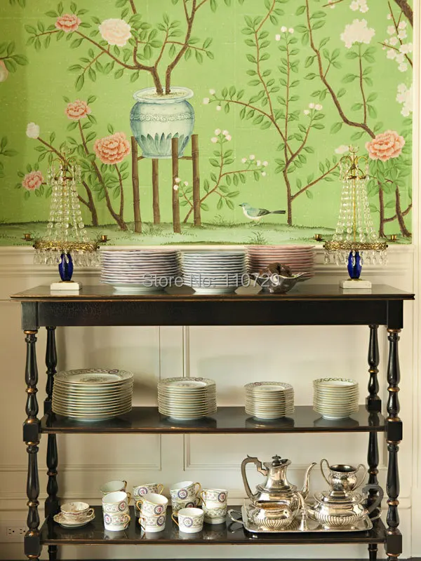 Китайские модные украшения в европейском стиле расписанные вручную обои с