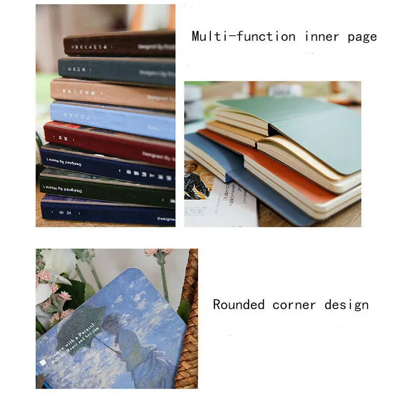 Master Painting Series Creative Van Gogh Monet Art Literary Hand Notebook Van Gogh Monthly Planner Agenda Organizer Cute Travel