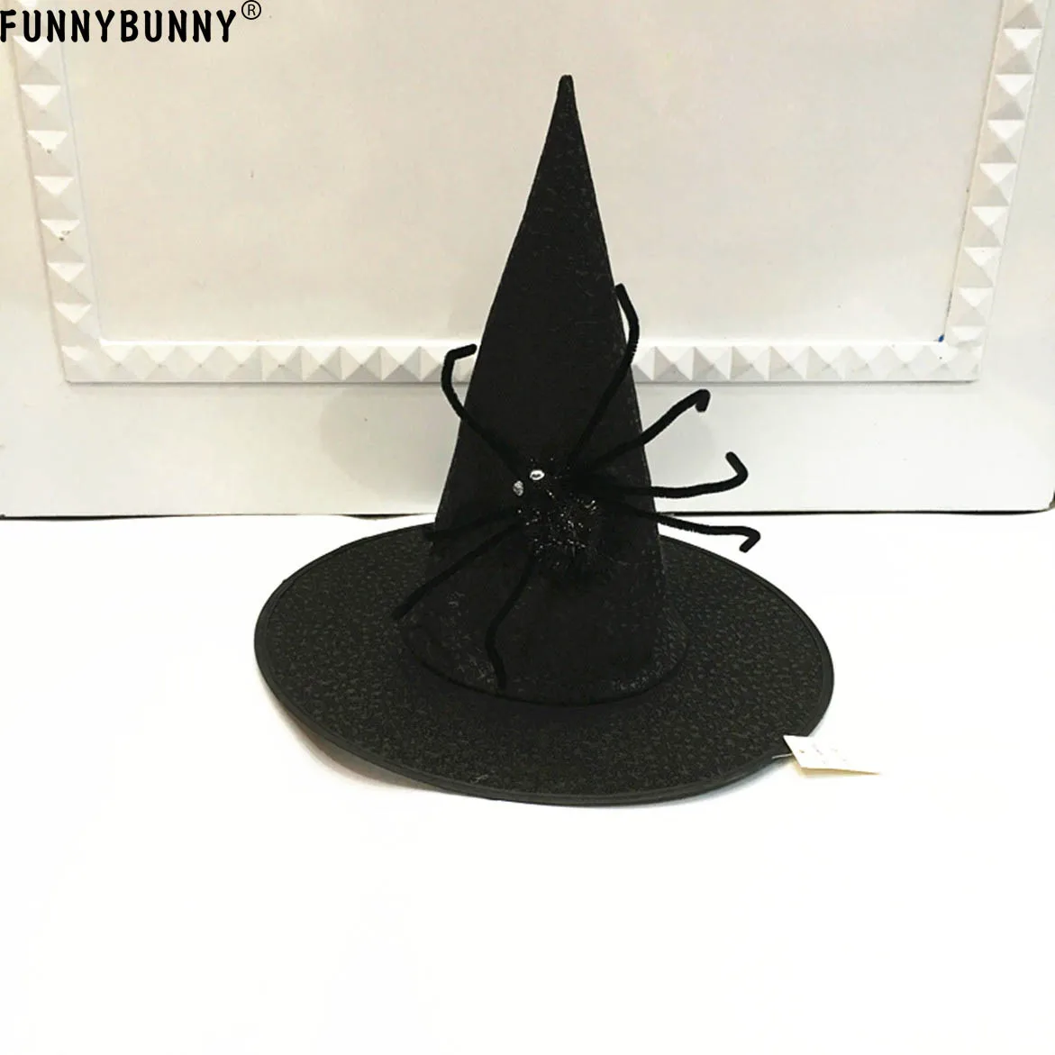 FUNNYBUNNY шляпа ведьмы на Хэллоуин Украшенные пауки веб-ленты высокого качества