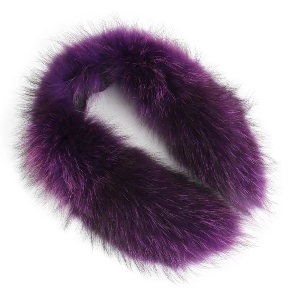 Purple Женские шарфы с воротником из натурального меха енота шарф из натурального меха шаль из натурального меха разных размеров для родителей и детей - Цвет: Purple